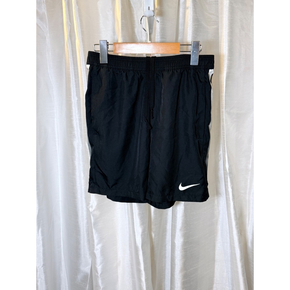 Nike Running Shorts Mens‎ Small Black Excellent Dri-FIT Striped Athletic Gym
